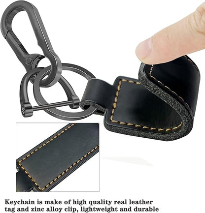 🌈 Keychain Leather keychain Universal key ring D-ring hanging chain💫