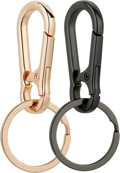 Metal key chain key ring key chain loop clip storage container